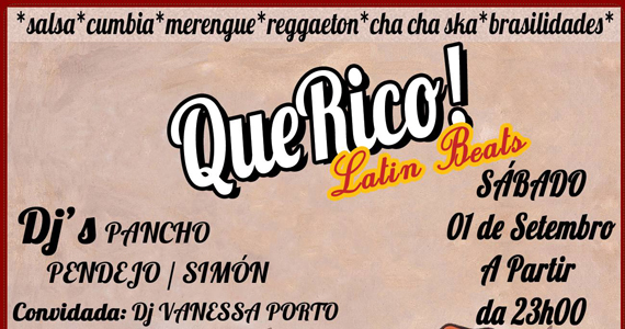 Festa Que Rico! volta no mês de setembro ao som de ritmos latinos Eventos BaresSP 570x300 imagem